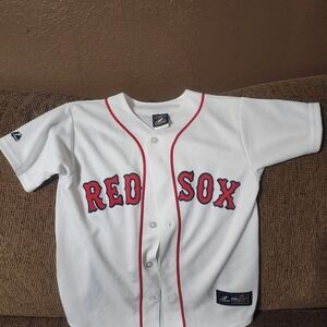 Youth Majestic White Boston Red Sox Kids Jersey Sz.Medium